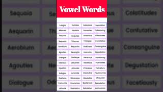 Vowel words  vowel words list  vowel word meaningvowelsvowelsoundviralshortstrendingvowel [upl. by Harragan]