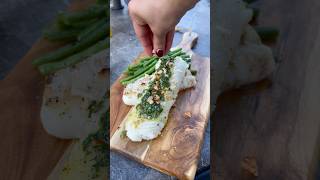 Easy weeknight dinner white fish gremolata amp crispy green beans [upl. by Eibbed264]