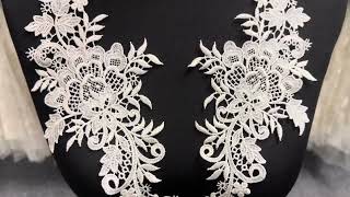 Ivory Guipure Lace Appliques  Almeria [upl. by Camey]