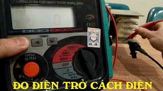 Cách đo điện trở cách điện bằng Megaohm  Đồng hồ Kyoritsu 3005A [upl. by Hajin]