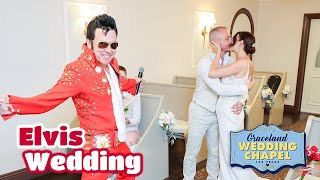 Amandine amp Davids Elvis Wedding in Las Vegas  Graceland Chapel [upl. by Reichert]