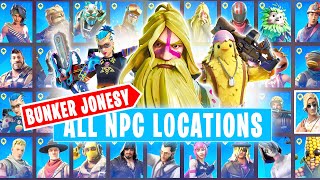 How to find all NPC Locations in Season 6 Bunker Jonesy Glitched 17 NPC [upl. by Ping]