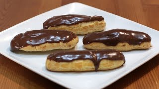 How to Make Eclairs  Easy Homemade Chocolate Eclair Recipe [upl. by Veator660]