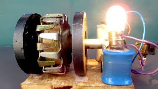 How to make Free energy generator electricity Using Magnet motor  Easy DIY project experiment 2018 [upl. by Eizzik671]