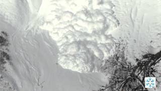 Large avalanche experiment of SLF in Valais Switzerland January 2016 [upl. by Eemiaj]