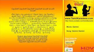 O Podu O Pudu  Gemini  Tamil Karaoke Songs [upl. by Chamberlin418]