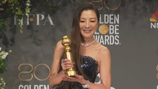 Golden Globes Michelle Yeohs Full Backstage Interview [upl. by Anomor]