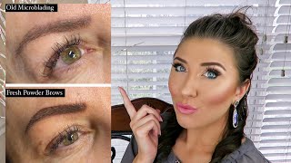 MICROBLADING vs POWDER BROWS  Why I Would Never Get Microblading  Permanent Makeup Artist Advice [upl. by Ettenad983]