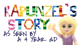 LEGO Disney Princesses Rapunzels Story as seen by a 4 year old stopmotion [upl. by Atnamas]