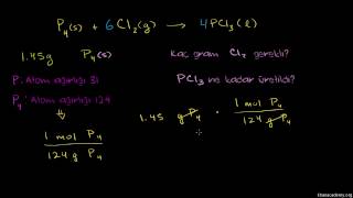 Stokiyometri Örnek Soru 1 Kimya [upl. by Sallie]