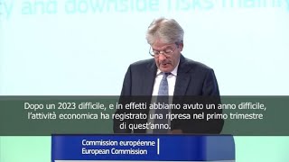 Gentiloni quotSu crescita economica in Ue notizie moderatamente buone” [upl. by Faline]