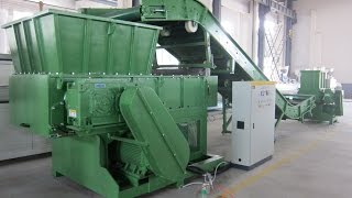 Industrial plastic shredding machineswoven bag shreddersingle shaft shredder [upl. by Eciralc968]