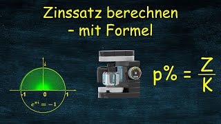 Zinsrechnung  Zinssatz mit Formel berechnen [upl. by Eimyaj]