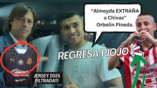 ALMEYDA EXTRAÑA CHIVAS CONFIRMA ORBELÍN PIOJO REGRESA VS ATLAS JERSEY 2025 [upl. by Lorri]