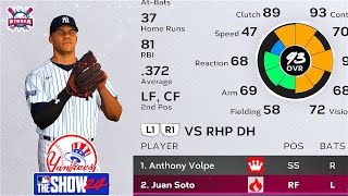 MLB The Show 24 New York Yankees Roster and Ratings  4K 60fps [upl. by Bremer]