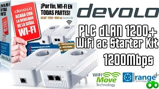 PLC Devolo dLAN 1200 WiFi ac Starter Kit Powerline  Unboxing Review y Tutorial instalación [upl. by Nyladnek]