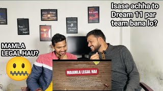 MAMLA LEGAL HAI TRAILOR REVIEW  TRAILOR REACTION  NETFLIX [upl. by Kasey]