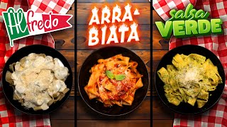 ¡NO MAS PASTA ABURRIDA 3 Salsas para PASTA que te SORPRENDERAN [upl. by Eiramyelhsa]