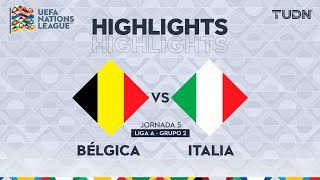 HIGHLIGHTS  Bélgica vs Italia  UEFA Nations League 2024  TUDN [upl. by Neehcas634]