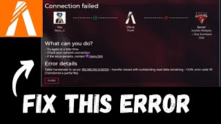 FiveM Connection Failed Fix  FiveM Error Fix  Server crash [upl. by Atteinotna]