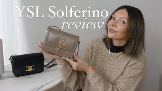 YSL SOLFERINO BAG REVIEW  TRY ON  WHAT FITS  COMPARISON [upl. by Selrac]