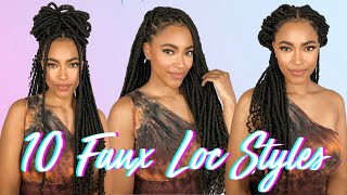 10 LightWeight Faux Locs Hairstyles  Crochet Locs w XPRESSION TWISTED UP HAWAIIAN CLOVER LOCS 24 [upl. by Korella]