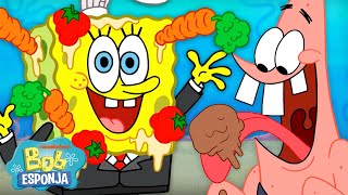 Bob Esponja  Os Alimentos MAIS Bagunçados do Bob Esponja 🍔  Bob Esponja em Português [upl. by Willdon]