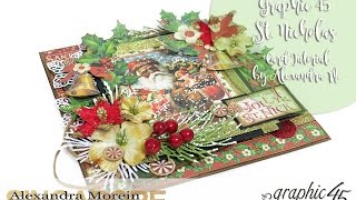 Graphic 45 St Nicholas  Card Tutorial [upl. by Eihtak]