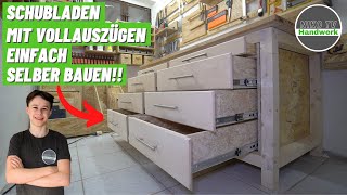 Stabile Schubladen mit Vollauszügen einfach selber bauen  Schubladen für die Werkbank  Niko TV [upl. by Kaitlynn682]