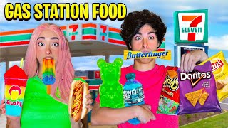 EATING ONLY GAS STATION FOOD FOR 24 HOURS [upl. by Fortunato499]