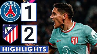 ⚪PSG Vs Atletico Madrid 12  All Goals amp Extended HIGHLIGHTS  UEFA Champions League [upl. by Sager]