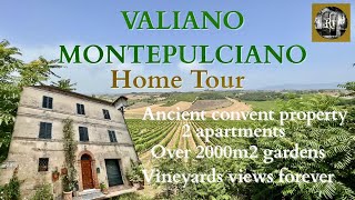 FOR SALE  VALIANO DI MONTEPULCIANO TUSCAN VILLA with Olive grove near Cortona PRICE NOW REDUCED [upl. by Golliner601]