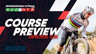 Capoliveri XCO course preview w Schurter and Frischknecht [upl. by Ajed636]