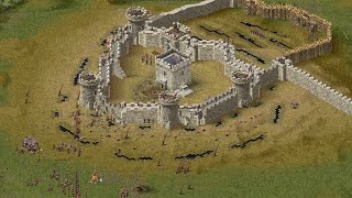 Historically Accurate Battle  Château de Coucy Very Hard  Stronghold Definitive Edition [upl. by Noraj]