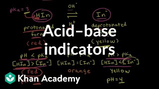 Acid–base indicators  Acids and bases  AP Chemistry  Khan Academy [upl. by Nnahsal]