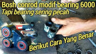 Perbaikan conrod vixion yang sudah menggunakan bearing 6000 yang sering pecah  Segitiga MonoShock [upl. by Audrit]