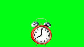 Alarm Clock Ringing With Sound amp Simple Clock Going High Speed Time  Free Green Screen Effects [upl. by Alper]