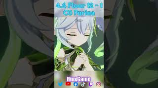 C0 Furina Vape 46 Spiral abyss floor 12  1 genshinimpact arlecchino hoyocreators [upl. by Ara]