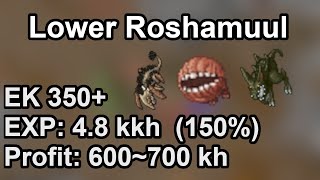 Lower Roshamuul  Hunt EK 350 solo Exp 48kkh 150 Profit 600700 kh [upl. by Otokam]