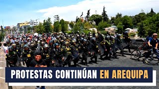 ¡Protestas continúan en Arequipa [upl. by Blackburn]