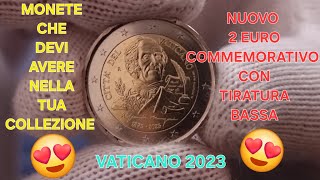 VATICANO 2023  2 EURO COMMEMORATIVO 150° ANNIVERSARIO DELLA MORTE DI ALESSANDRO MANZONI [upl. by Matlick]