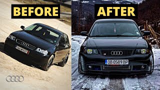 Building a 250HP Audi A3 8L 18T In 3 Minutes  Project Car Transformation [upl. by Sineray20]