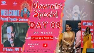 Navratri Special Day 9 Mumbai Vlog Famous Durga Puja Pandal [upl. by Belva976]