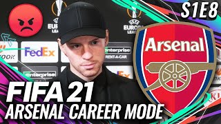 SACKED IN THE MORNING  FIFA 21 ARSENAL CAREER MODE S1E8 [upl. by Eednim]