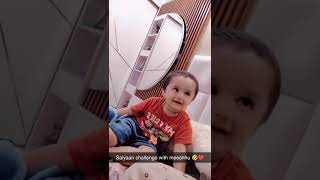 Saiyaan challenge with meeshhu🤣❤️saiyaansong ytshorts singer shorts babyboy [upl. by Notsek]