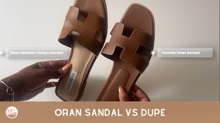 Style  Hermès Oran Sandal Vs Steve Madden Hadyn Sandal  Mishell F [upl. by Bodrogi118]