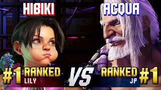 SF6 ▰ HIBIKI 1 Ranked Lily vs ACQUA 1 Ranked JP ▰ High Level Gameplay [upl. by Atterys477]