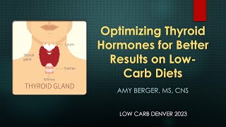 Amy Berger MS CNS presentation Optimizing Thyroid Hormones for Better Results on Low Carb Diets [upl. by Otrebliw66]