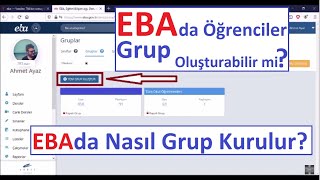 EBAda Öğrenciler Grup Oluşturabilir mi EBAda Nasıl Grup Kurulur [upl. by Elleiad234]