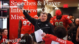 Kirby Smart locker room speeches and player interviews senior day vs ole Miss [upl. by Nerraf]